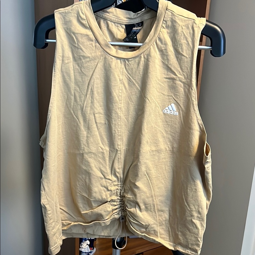 Adidas Beige Sleeveless Top